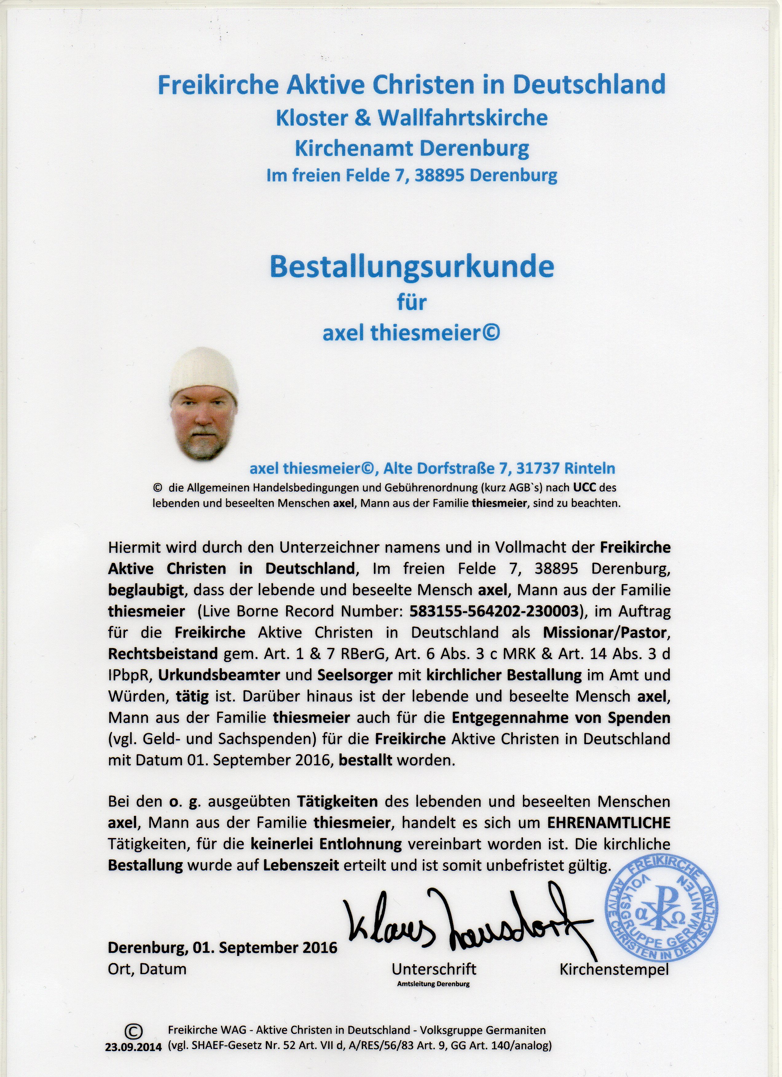Bestallung Pastor Bestallung Pastor