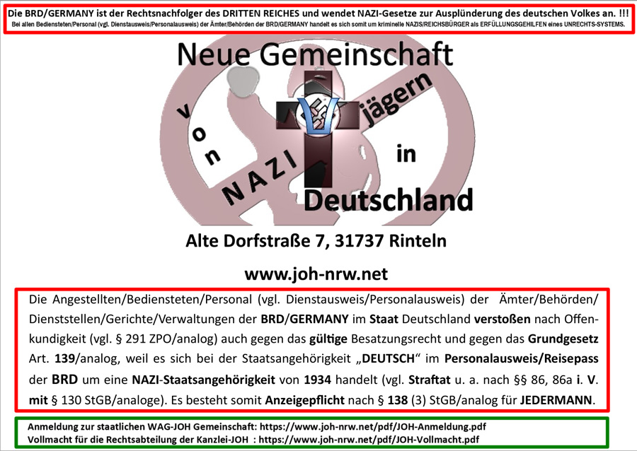 WAG-JOH-NAZI-JÄGER-seit-2012 WAG-JOH-NAZI-JÄGER-seit-2012