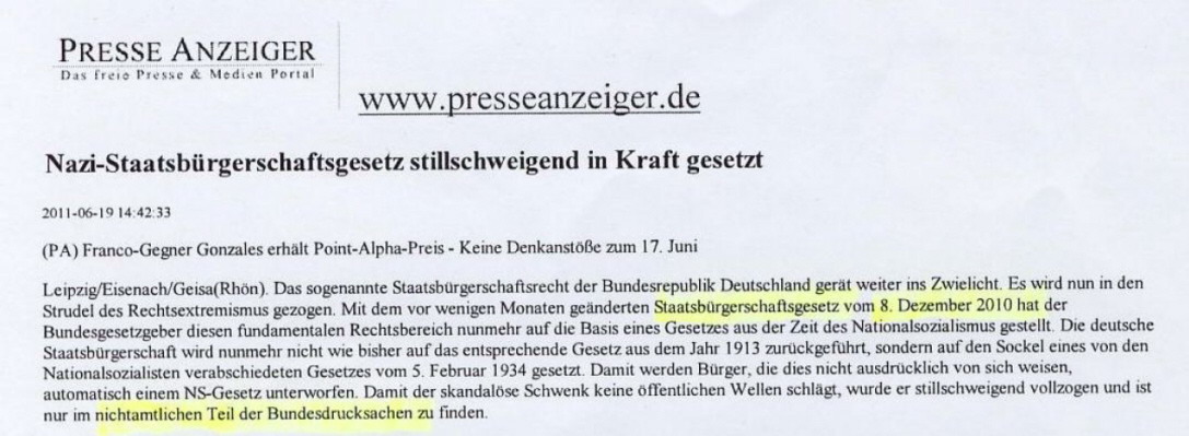 NAZI-Staatsbürgerschaft NAZI-Staatsbürgerschaft